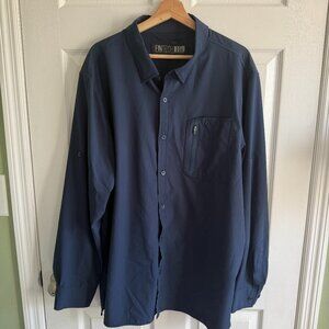 Fintech Deep Sea Woven Long Sleeve Men's XXL Shirt